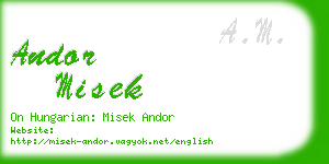andor misek business card